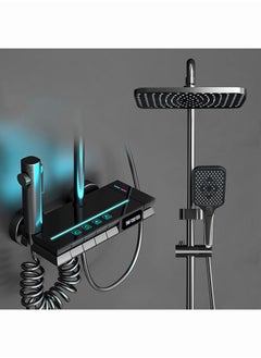 Jomoo Shower Set, Thermostatic Shower Faucet Set Wall Mounted Shower Faucet Set Piano and Shower Keys with Bath Spout, Hand Sprayer  - Image 1