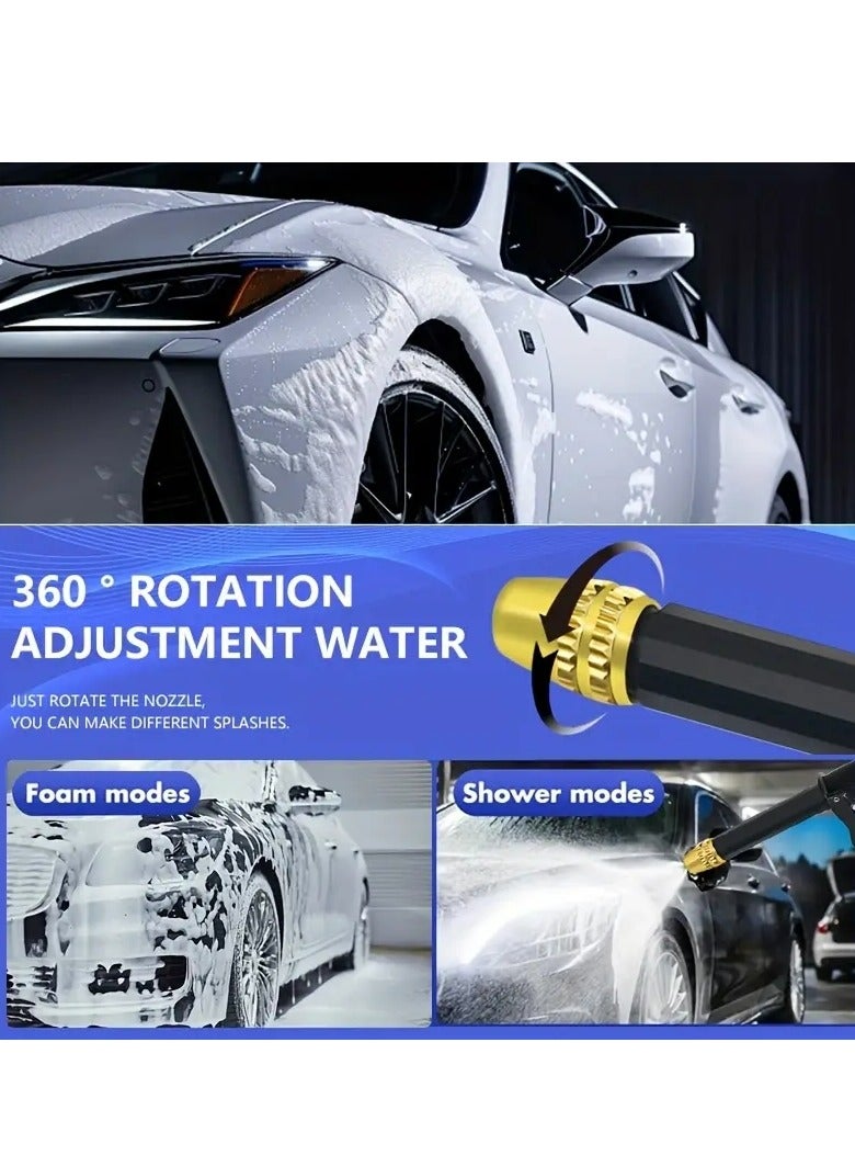 Generic Long Pole Car Wash Water Gun Multifunctional Spray Gun, Car Wash Water Gun with Foam Tank, Car Wash, Flower Watering, Garden Irrigation, High Pressure Car Wash Spray Gun and Foam Tank Set, Easy Installation, Water Saving, Powerful Cleaning of Cars and Gardens  - Image 5