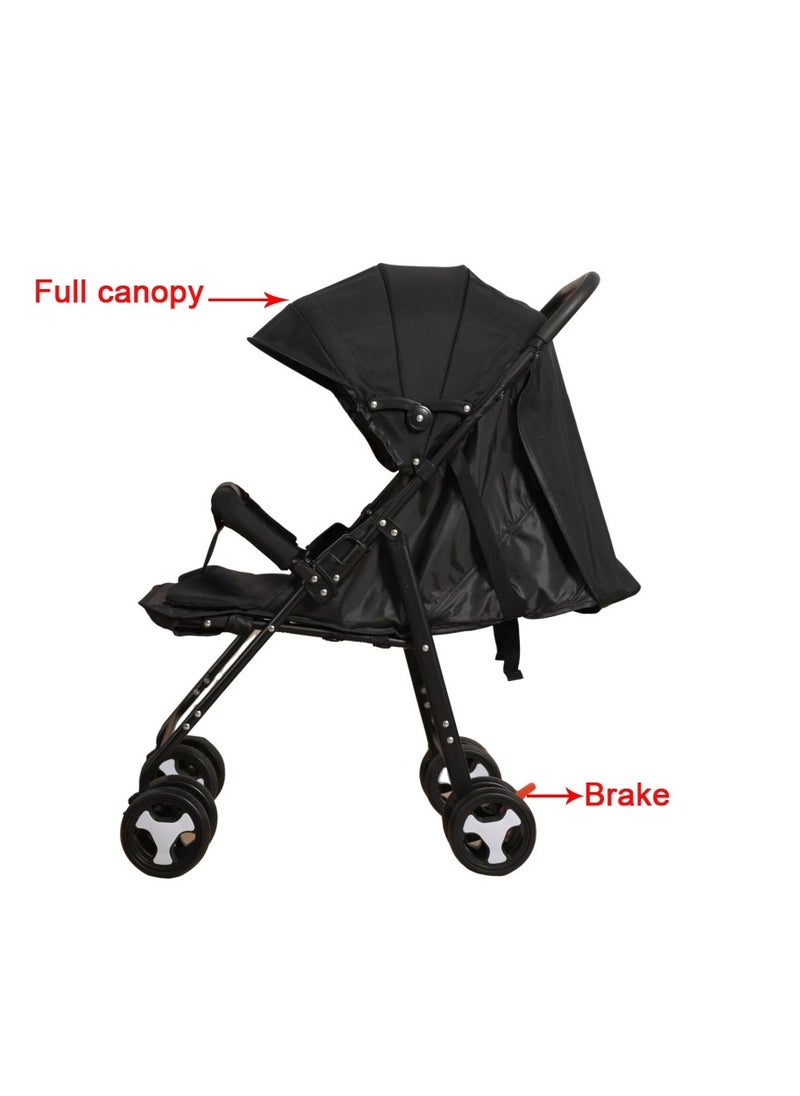 molody - Lightweight & Foldable Baby Carrier with Adjustable Straps – Ultra-Comfortable & Secure Travel Solution for Newborns & Toddlers (0-3 Years), Compact & Ergonomic Design – Black - Image 1