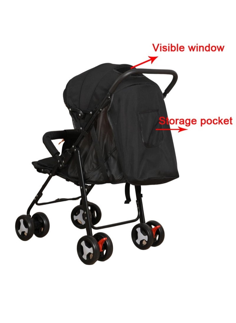 molody - Lightweight & Foldable Baby Carrier with Adjustable Straps – Ultra-Comfortable & Secure Travel Solution for Newborns & Toddlers (0-3 Years), Compact & Ergonomic Design – Black - Image 1