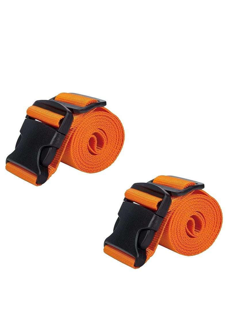 Luggage Straps Suitcase Belts Wide Adjustable Packing Straps Travel Accessories, Suitcase Belts, Packing Straps Travel Belts Accessories for Business Traveling Packing, 2 PCS 74 x 2 Inch Orange  - Image 5