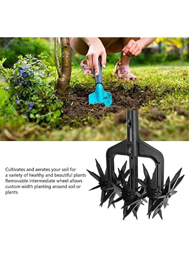 Generic - Garden Rake, Adjustable Rotary Cultivator Custom Width Planting Around Soil or Plants, Manual Tiller Garden Soil Scarifier, Light Weight, Manual Cultivator Rake for Garden - Image 1