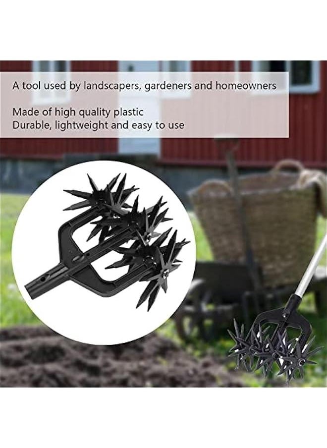 Generic - Garden Rake, Adjustable Rotary Cultivator Custom Width Planting Around Soil or Plants, Manual Tiller Garden Soil Scarifier, Light Weight, Manual Cultivator Rake for Garden - Image 1