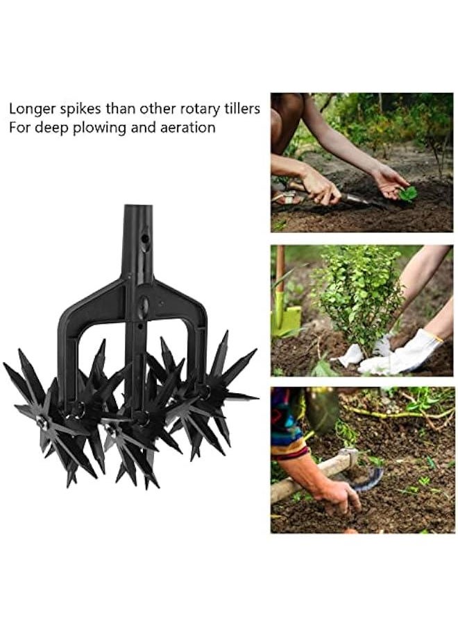 Generic - Garden Rake, Adjustable Rotary Cultivator Custom Width Planting Around Soil or Plants, Manual Tiller Garden Soil Scarifier, Light Weight, Manual Cultivator Rake for Garden - Image 1