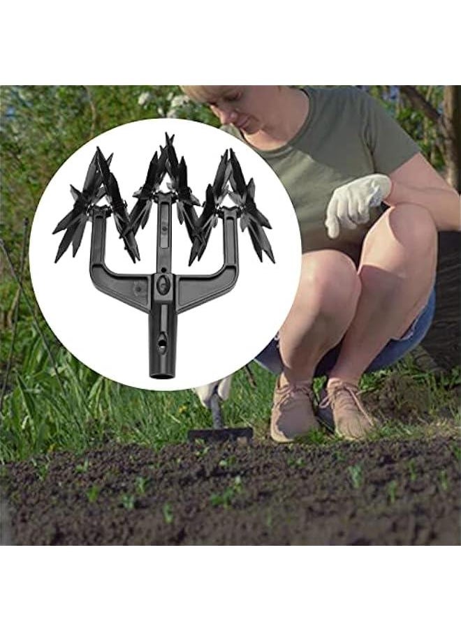 Generic - Garden Rake, Adjustable Rotary Cultivator Custom Width Planting Around Soil or Plants, Manual Tiller Garden Soil Scarifier, Light Weight, Manual Cultivator Rake for Garden - Image 1