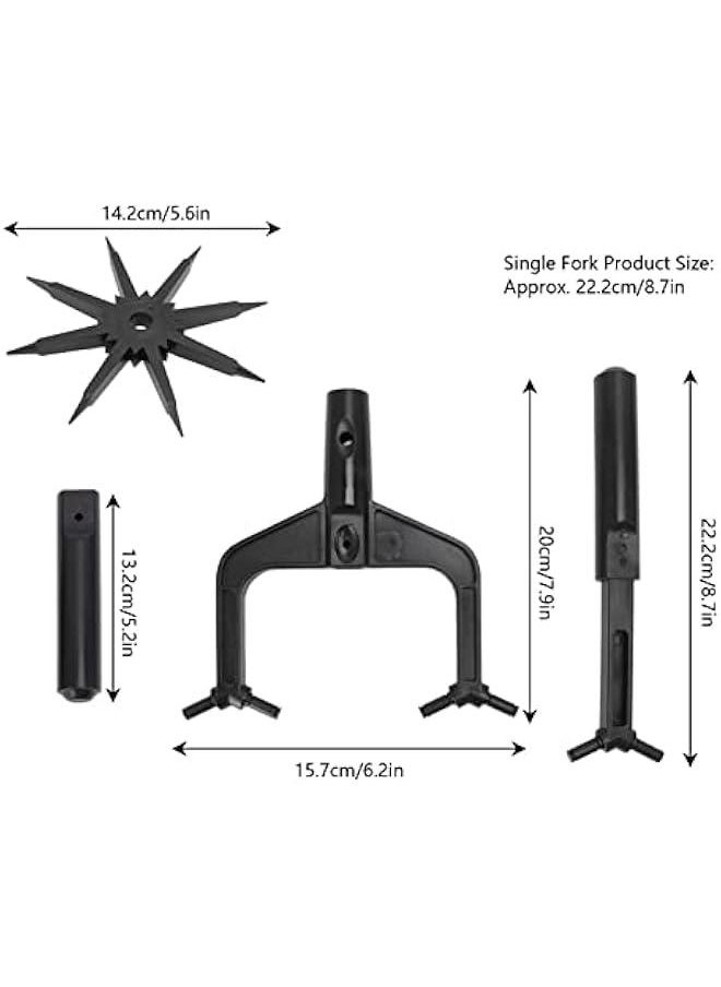 Generic - Garden Rake, Adjustable Rotary Cultivator Custom Width Planting Around Soil or Plants, Manual Tiller Garden Soil Scarifier, Light Weight, Manual Cultivator Rake for Garden - Image 1