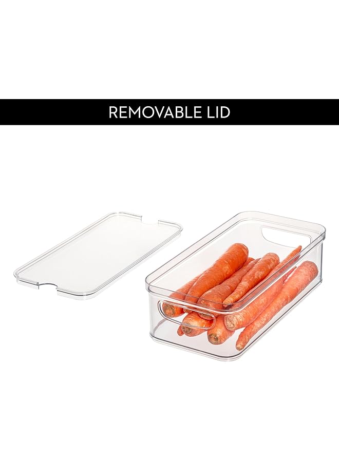 InterDesign Idesign Crisp Stackable Refrigerator And Pantry Bin With Sliding Tray, Clear, Id71380Es - Image 4