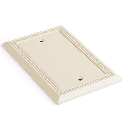 Henne Bery Sunken Pearls Heavy Duty Switch Plate/Wall Plate/Outlet Cover (Single Blank 2PK, Light Almond - Image 2