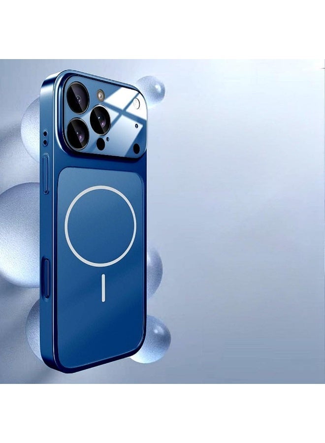 جراب مغناطيسي صلب لهاتف آيفون 15 برو ماكس، جراب محول، واقي عدسة الكاميرا من الزجاج بالكامل، يدعم الشحن اللاسلكي، غطاء مقاوم للصدمات لهاتف آيفون 15 برو ماكس - Image 1