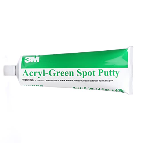 3M Acryl Putty, 05096, Green, 14.5 oz, Used for Automotive and Marine Finisis for Easy Sanding, Smooth Spreading and Low Shrinkage, 1 Tube - Image 1