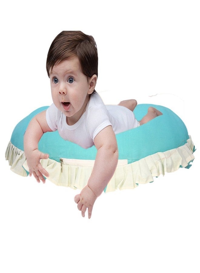 GET IT Feeding Nursing Pillow Micro Fibre withfrills (Cryan Blue, Extra Large) - Image 4