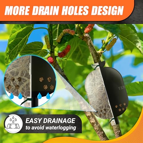PAMAZY [Upgraded] 9Pcs Tree Root Growing Box with Drain Holes, Half Transparent Plant Rooting Propagation Ball & Metal Core Twist Ties, for Fast Propagation Plants (Size M) - Image 2