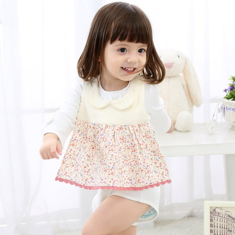 GZMM 3-Pack Baby Girl's Bibs Dress Infant Toddler waterproof Burp Cloths With Adjustable Snaps - Image 2