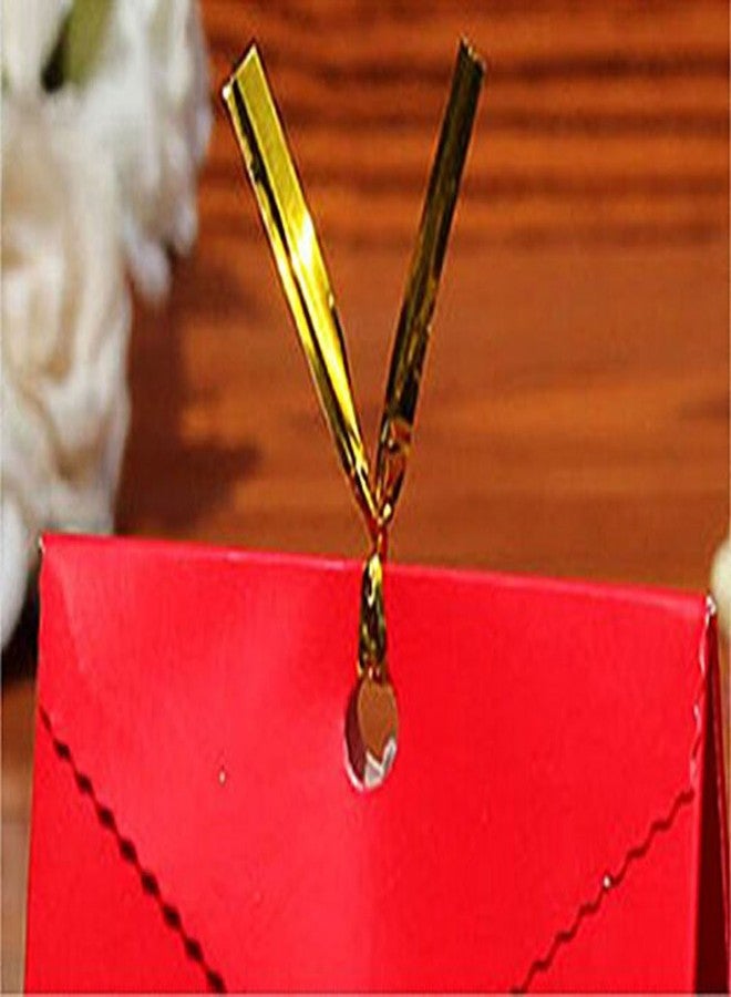 Mini Skater 6 Inches 800 Pieces Metallic Plastic Twist Ties Bag Ties for Cellophane Party Bag (800, Gold - Image 2