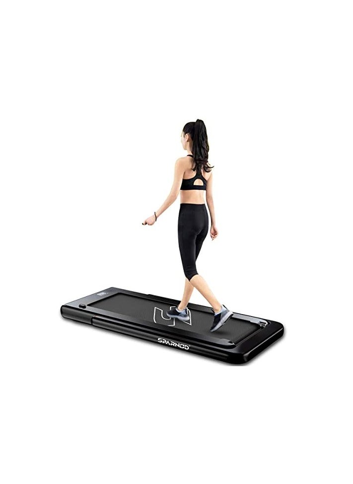 Sparnod Fitness - Sparnod Fitness STH-3090: 180° Folding Running Deck, 2 in 1 Walking Pad Treadmill for Home use. Store under Bed Sofa, Preinstalled. 5.5 HP Peak DC motor 110 kg user weight. App track Speed Knob - Image 1