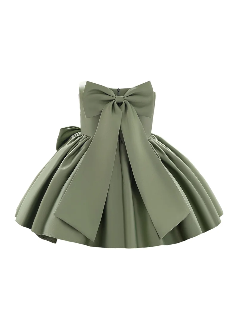 D'Daniela D' Daniela - Bow Embellished Kiana Dress - Olive