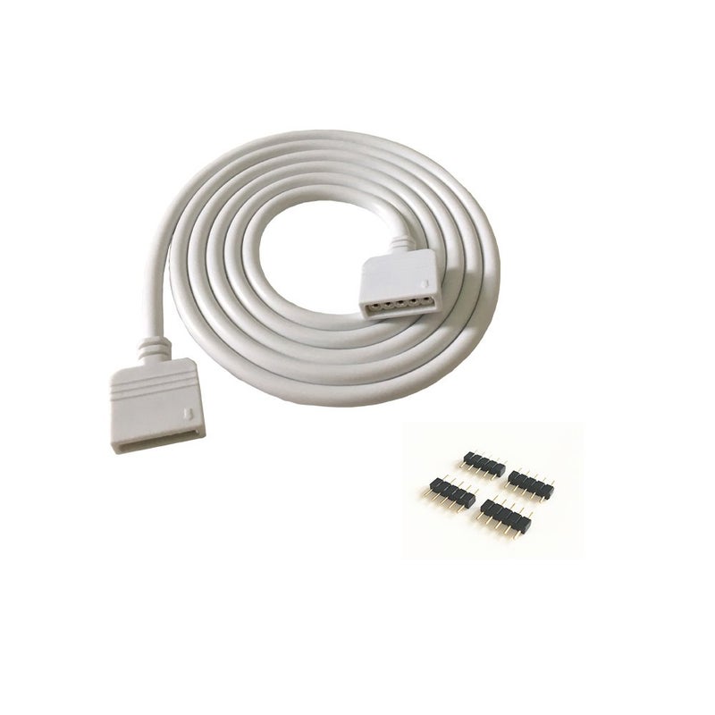 HUALAND 5M 164ft 5 Color RGBW Extension Cable LED Strip Connector Extension Cable Cord Wire 5 Pin LED Connector for SMD 5050 3528 2835 RGBW LED Light Strip