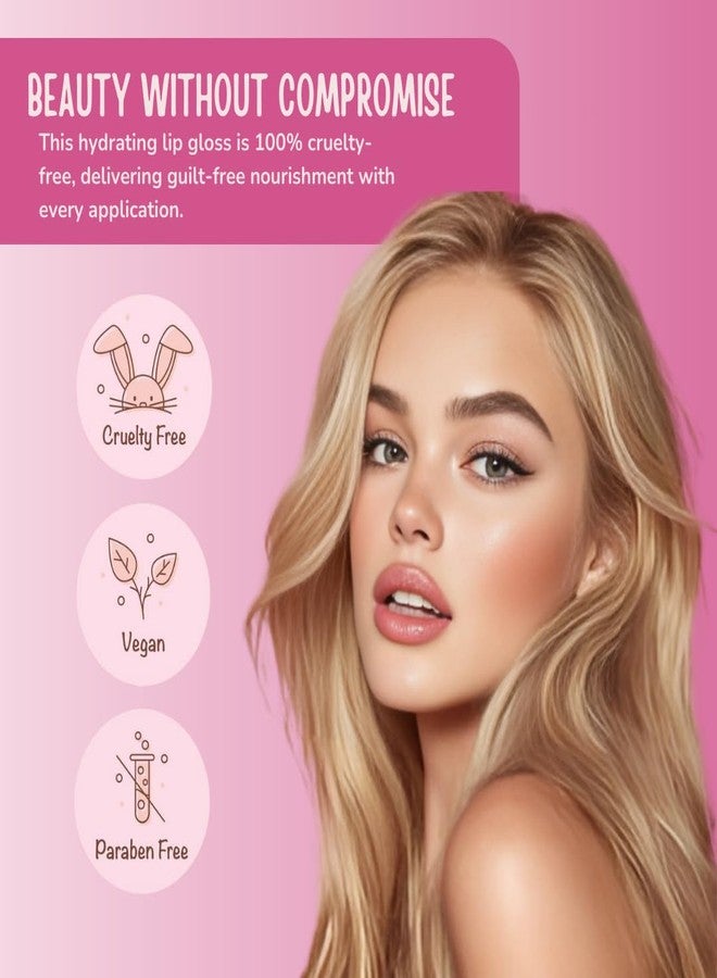 RUDE Cosmetics Berry Juicy Lip Gloss for Women, High Shine Lip Glosses Set, Moisturizing & Hydrating Lipgloss for Girls, Ideal for Day & Night Makeup Looks, Pure & Flirty - Image 2