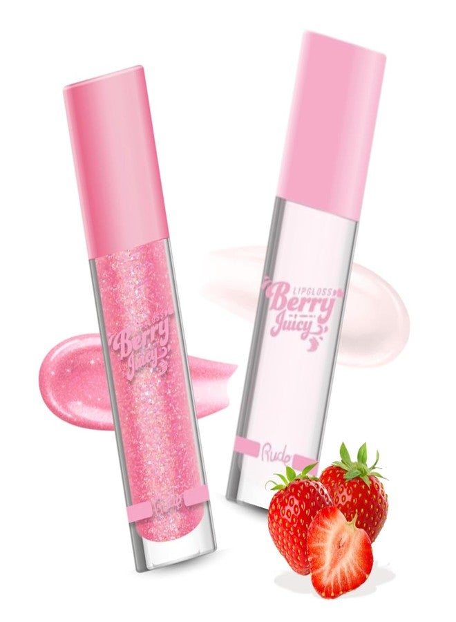 RUDE Cosmetics Berry Juicy Lip Gloss for Women, High Shine Lip Glosses Set, Moisturizing & Hydrating Lipgloss for Girls, Ideal for Day & Night Makeup Looks, Pure & Flirty - Image 1
