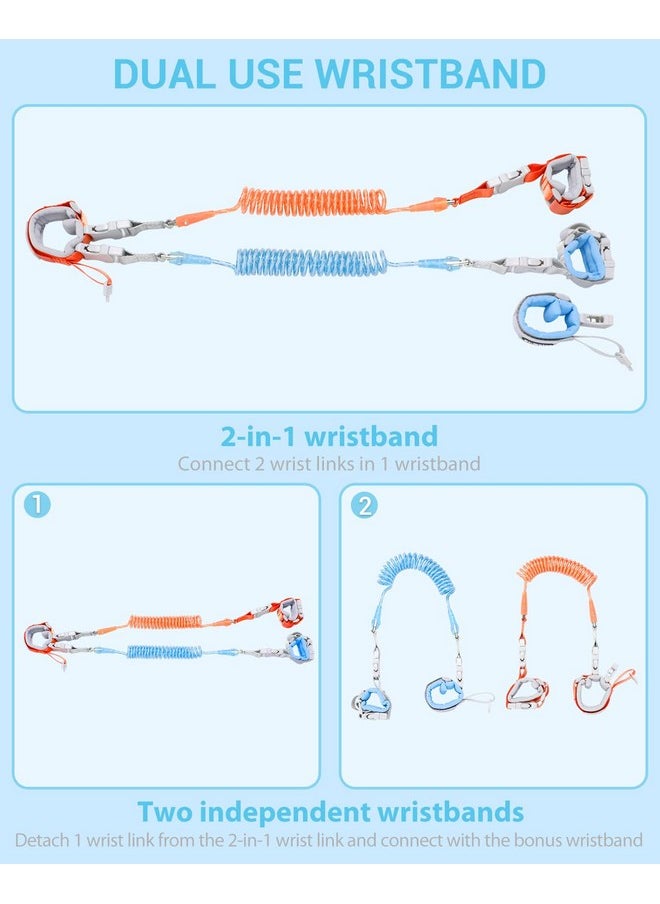 Dr.Meter Anti Lost Wrist Link, 2 In 1 Upgrade Toddlers Safety Wristband Leash With Key & Lock, Dual Length 6.56Ft Kids Walking Harness For Supermarket Mall Airport Amusement Park Zoo Travel  - Image 2