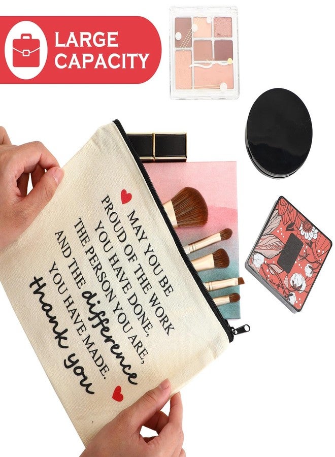 كوم مجموعة حقائب مكياج من 12 قطعة من كوم، هدية تقديرية ملهمة للنساء، مناسبة لزميلات العمل، والمعلمات، والممرضات، والموظفات، والعاملات الاجتماعيات، والمتطوعات. حقائب قماشية لمستحضرات التجميل، هدية مثالية لعيد الميلاد أو عند المغادرة (ملهمة). - Image 3