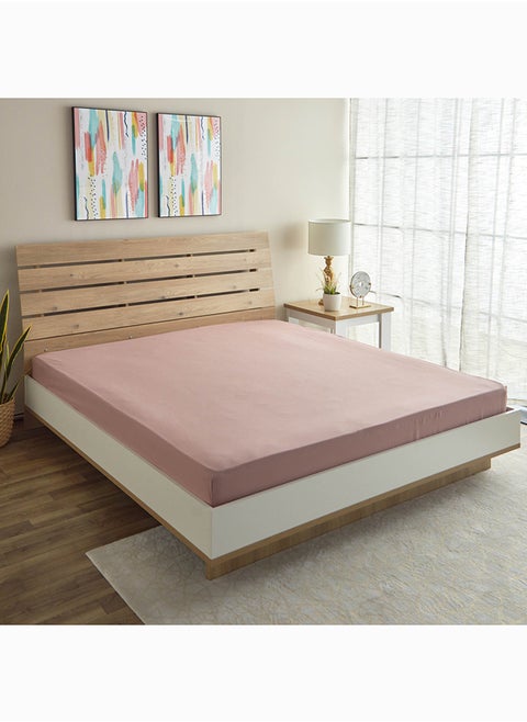 Derby Solid Microfibre Olympic Queen Fitted Sheet 200 x 25 x 160 cm