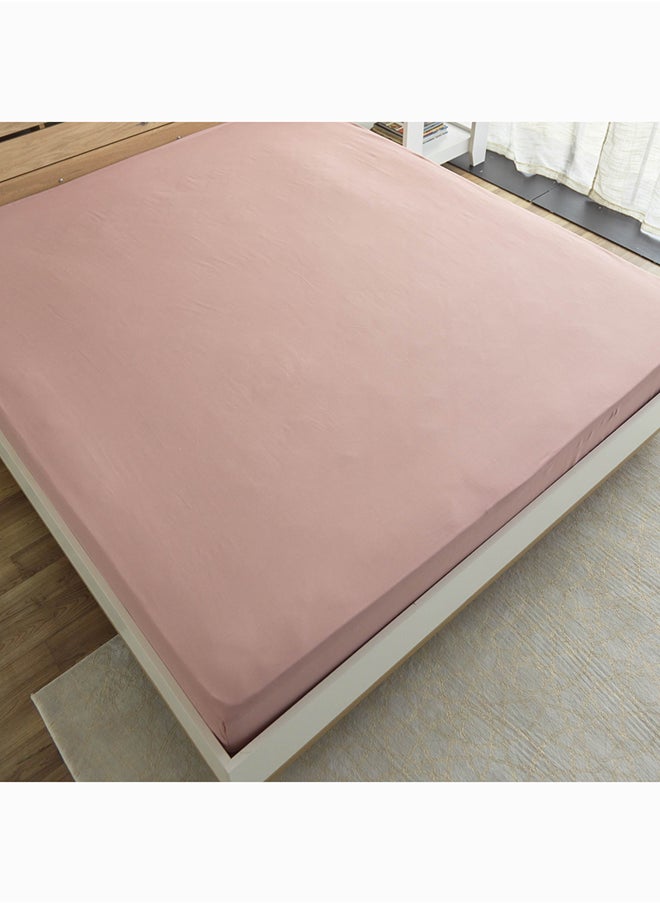 Derby Solid Microfibre Olympic Queen Fitted Sheet 200 x 25 x 160 cm