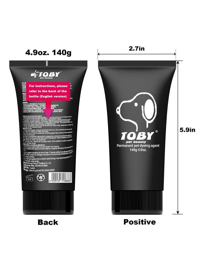 Dog hair dye completely non-toxic pet special dye paste dog hair dye DIY animal beauty permanent dye paste 4.93oz (Black—11) - Image 3
