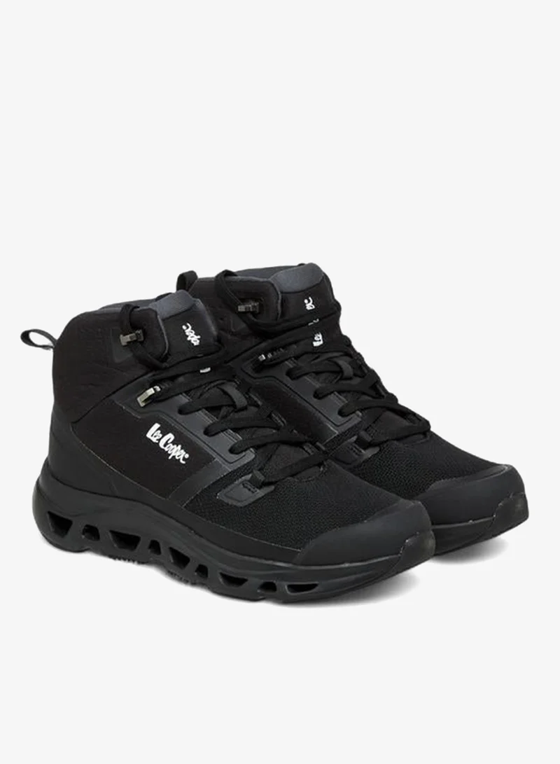 Lee Cooper BLACK Men's Textured Lace-Up Ankle Boots for Men | Best Price UAE