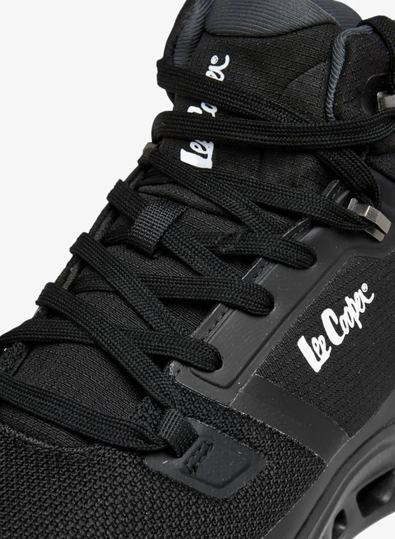 Lee Cooper BLACK Men's Textured Lace-Up Ankle Boots for Men | Best Price UAE