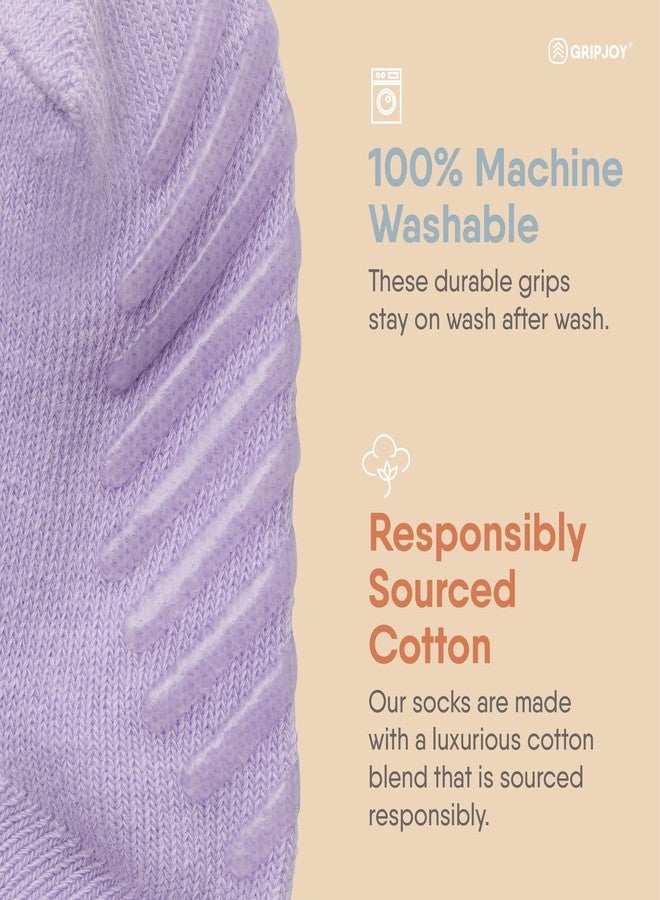 Gripjoy Toddler Socks with Grippers - Non Slip Socks for Kids - Toddler Grip Socks - 6-8 Years - Girls Mix - 4 Pairs - Image 5