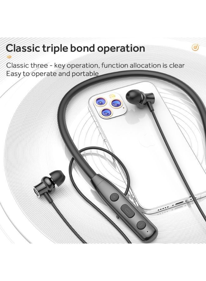 IQ TOUCH Bluetooth Neckband Earphones | 100Hrs Playtime, Stereo Sound, TF Card Support, 800mAh Battery, LED Indicator, Bluetooth 5.4, Type-C Charging, Skin-Friendly Material SOLO-X7 - Image 4