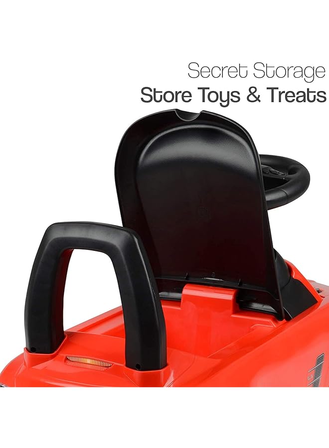 دروسا سيارة مرسيدس بنز مرخصة للركوب مع موسيقى ومساحة تخزين أسفل المقعد (حمراء) - Image 4