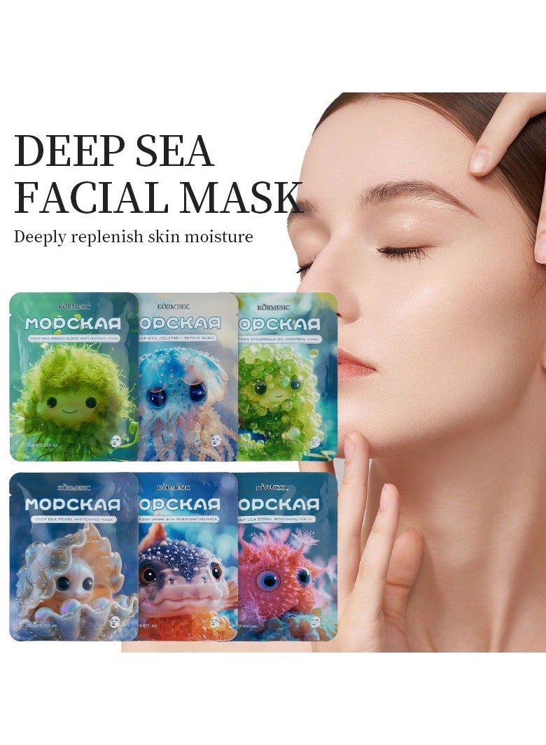 Kormesic Deep Sea Coral Facial Mask 25ml-5 packs  - Firming & Nourishing - Image 5