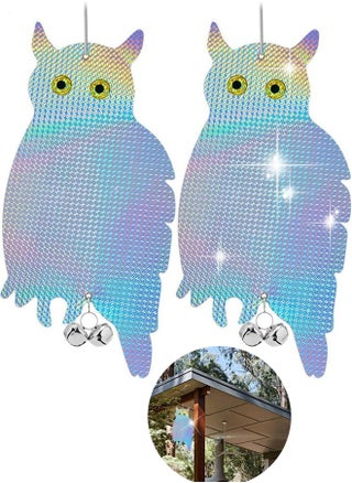 2 Pieces Bird Deworming Control intimidation Device, Bird Drive owl Laser Reflection owl Bird Deworming owl owl and Garden Window Balcony/orch (Rock Color Random) - pzsku/Z30C208F125690FB1BF9CZ/45/1749120263/4c23466d-fde2-4e6f-b766-3b1b8657bf45