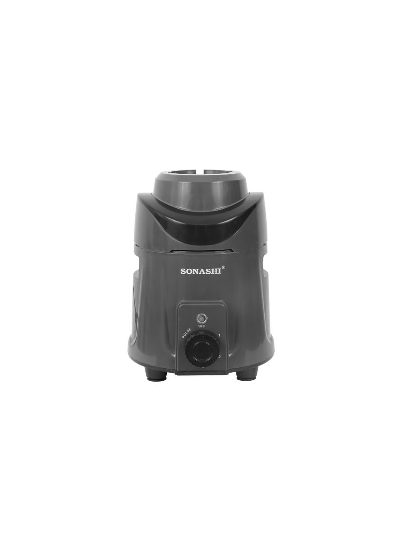 SONASHI 3-in-1 Mixer Grinder with Powerful 1200W Copper Motor | 1.8L Liquidizing Jar, 1.0L Dry Grinding Cup & 0.4L Chutney Cup | 3-Speed Control with Pulse Function | Stainless Steel Jars, Polycarbonate Lids & Heavy-Duty Kitchen Performance | SB-214 Grey 1.8 L 1200 W SB-214 grey - Image 3