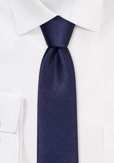 Young Arrow Men's Satin Neck Tie | Formal Solid Necktie for Wedding, Business, Office, Party & Tuxedo | Classic Fit, Soft & Shiny Finish | Stylish Men's Neckwear Accessory (Navy Blue) - Image 4