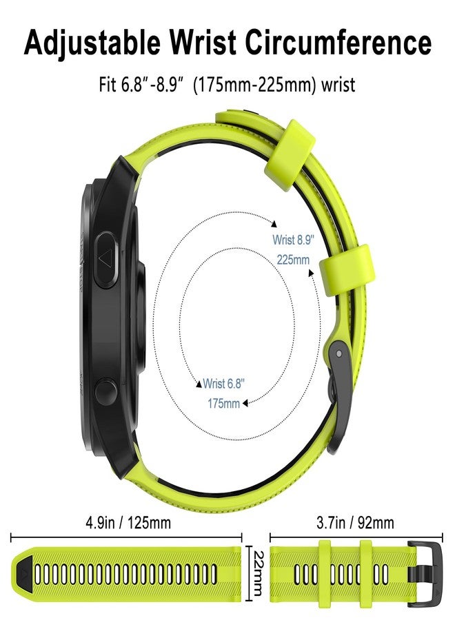 ISABAKE 22MM Strap for Garmin Forerunner 945/935/955/965, 22mm Silicone Replacement Strap for Fenix 7/Fenix 6/Fenix 6 Pro/Fenix 5/Fenix 5 plus/Quatix 5/Approach S62/S60/MARQ/Descent G1, Silicone - Image 5