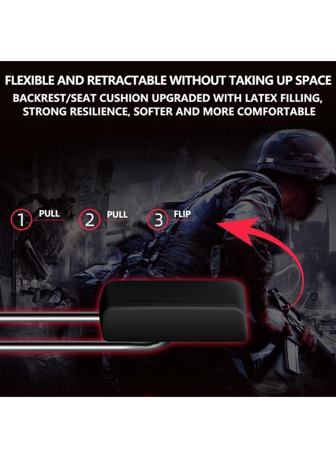 نادراب كرسي ألعاب مريح بتصميم مريح، مصنوع من جلد PU، مزود بمساند ذراع مريحة، ومسند رأس مع وحدة لوضع القدمين، دوران 360°، مناسب للاستخدام المكتبي ولألعاب الكمبيوتر. - Image 2