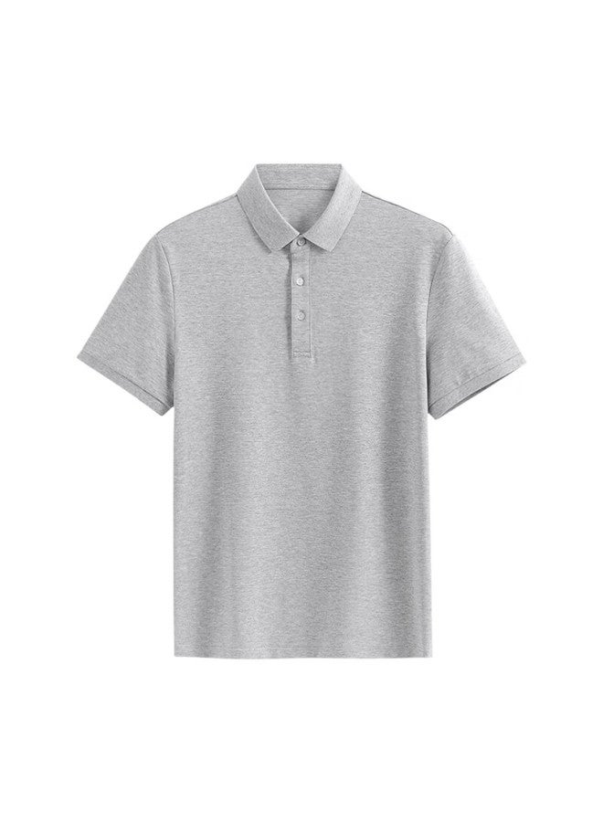 ASK Wen Dao City Elite Polo Summer Business Casual Short Sleeve T-shirt 2208 Floral Grey L - Image 5