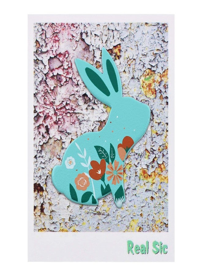 Real Sic Spring Bunny with Flowers Enamel Pin - Floral Rabbit Lapel Pin Brooches Symbolizing Summer and Fertility for Tops, Hats, Bags, Backpacks and Jackets - Image 2