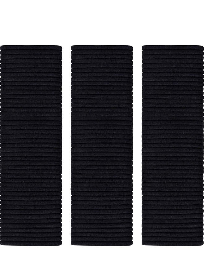 تيكيونايت مجموعة TecUnite من 200 قطعة من ربطات الشعر المطاطية بدون معدن، ربطات شعر، أربطة ذيل حصان للنساء (أسود) - Image 1