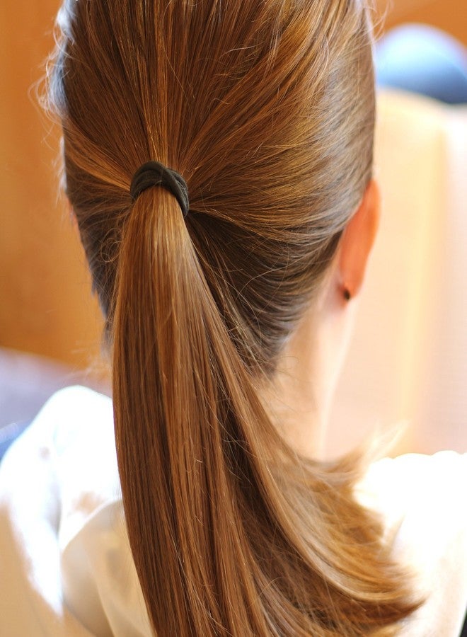 تيكيونايت مجموعة TecUnite من 200 قطعة من ربطات الشعر المطاطية بدون معدن، ربطات شعر، أربطة ذيل حصان للنساء (أسود) - Image 5