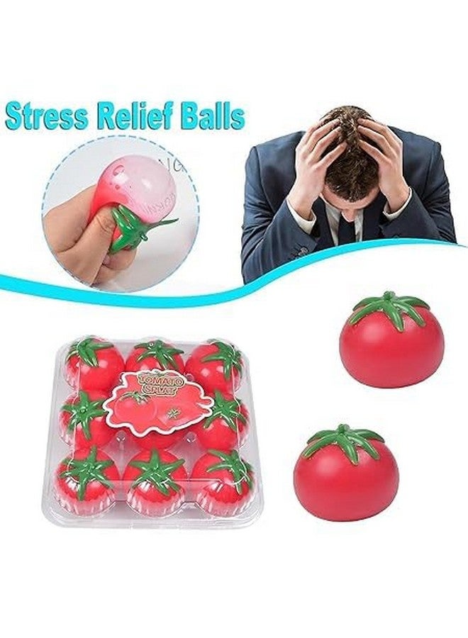 بوكسو ألعاب بوكسو الإسفنجية المضحكة للأطفال والكبار | ألعاب إسفنجية ناعمة ومرنة على شكل كرتون للأطفال (مجموعة من قطعتين، لون طماطم) - Image 3