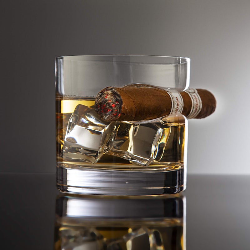 Godinger Gifts for Men, Cigar Whiskey Glass, Old Fashioned Whiskey Glasses With Indented Cigar Rest, Gifts for Dad - Image 4