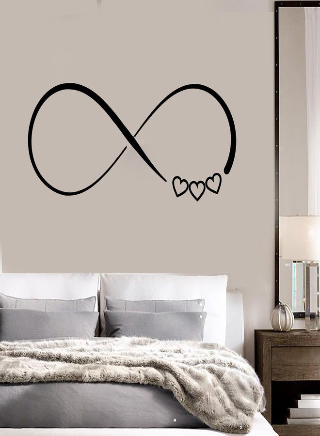 SnappySticker Love Infinity Bedroom Wall Sticker for Bedroom Living Room Office ? Large Removable Waterproof Vinyl Wall Decal ? Home Decor Sticker Size: 25 X83