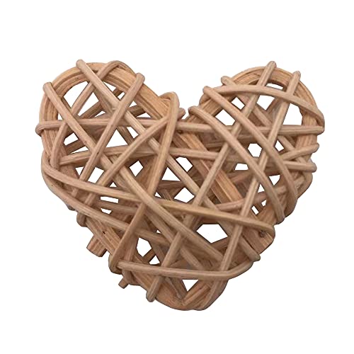 Cartsyou Heart Rattan Ball Sepakraga Vase Filler Ball Craft Photo Shooting Props for Garden Home Decor Christmas Tree Ornament Wedding Birthday Valentine's Day Baby Shower (Natural 5cm 20pcs) - Image 3