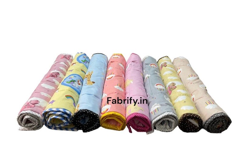 Fabrify Cotton Newborn Baby Godadi Baby Bed Mattress 06 Months Multicolor Random Design Full 5 Modern - Image 3
