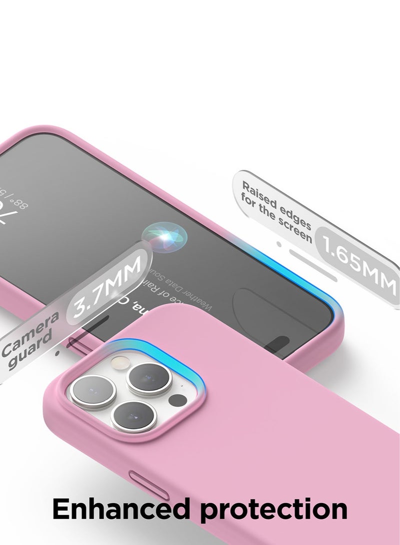 Elago Liquid Silicone for iPhone 15 Pro MAX Case Cover Full Body Protection, Shockproof, Slim, Anti-Scratch Soft Microfiber Lining - Hot Pink - Image 5