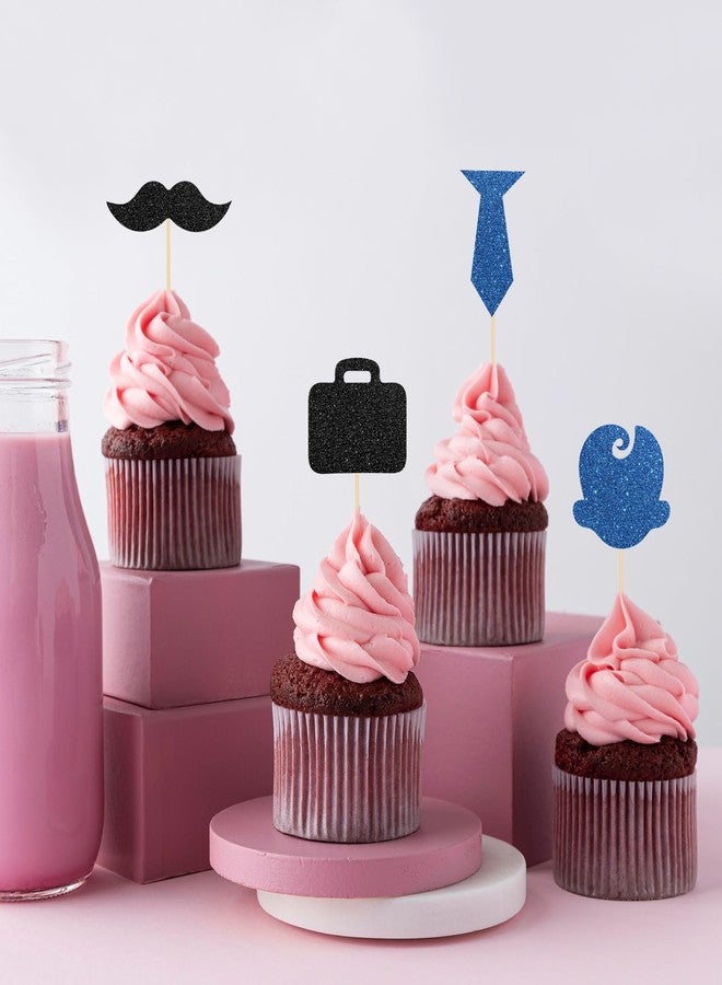 Helewilk 24 Pcs Boss Boy Cupcake Toppers, Kids Boys Birthday Baby Shower Party Dessert Toothpicks, Welcome Baby / 6 months/ 1st Birthday Party Decoration Food Sticks Cupcake Toppers - Image 4